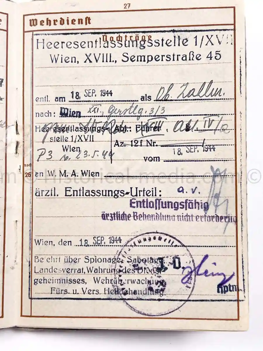 WEHRPASS - 9. PANZER DIVISION - POLAND, FRANCE 