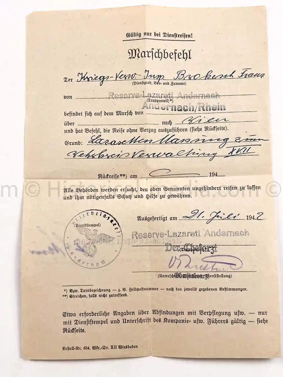 WEHRPASS - 9. PANZER DIVISION - POLAND, FRANCE 