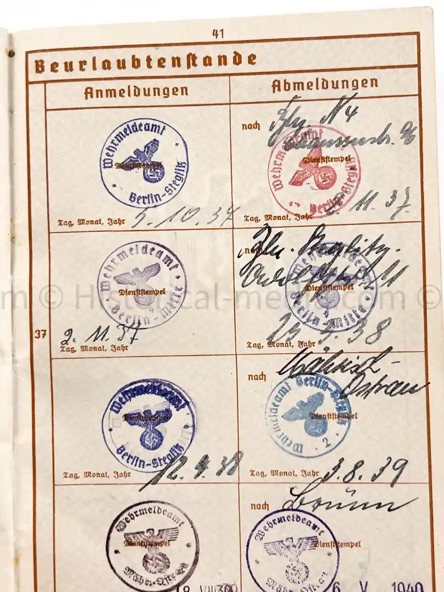 WEHRPASS - 23. INFANTERIE DIVISION 
