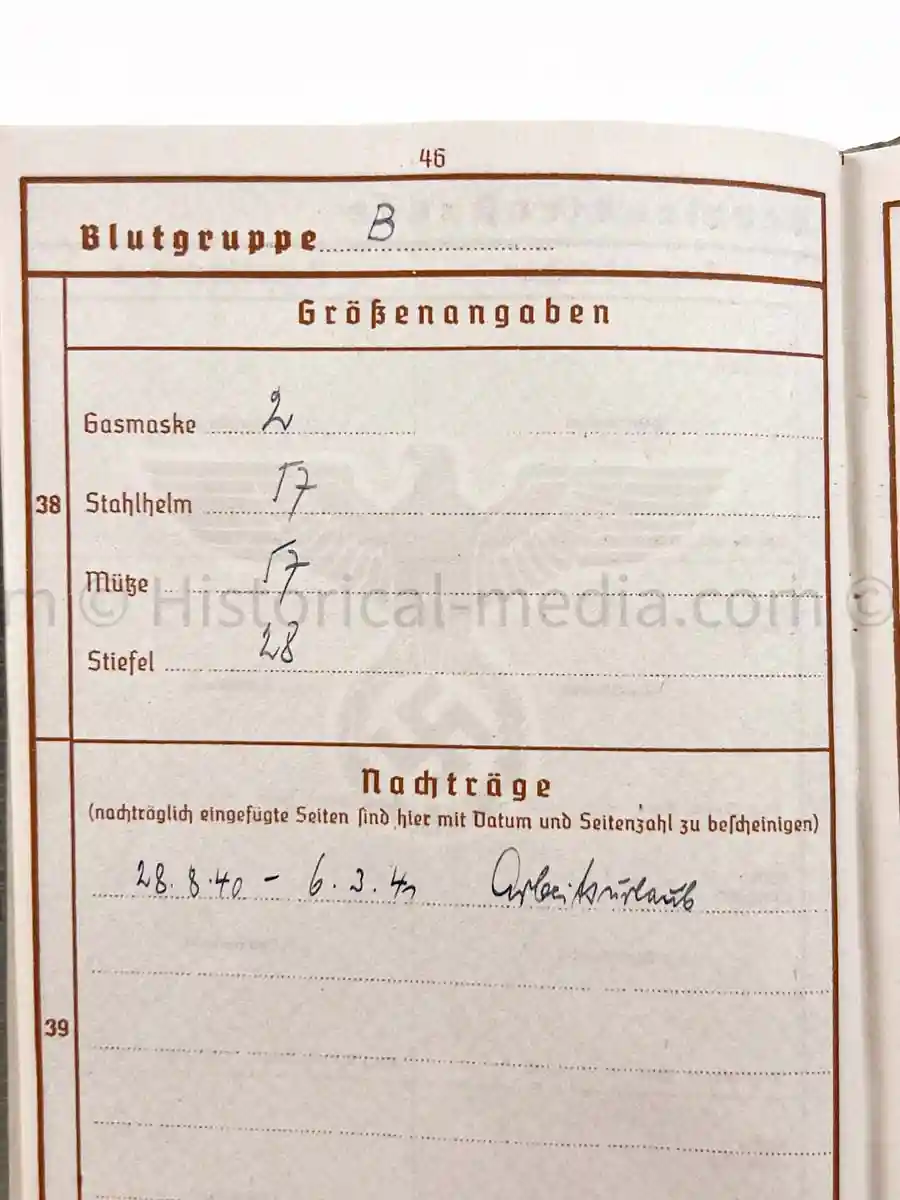 WEHRPASS - 218 INFANTERIE DIVISION - KIA CHOLM!