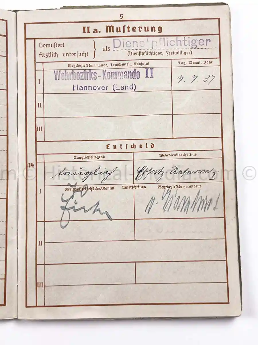 WEHRPASS - 19. INFANTERIE DIVISION - 20. PANZER DIVISION - POLAND, FRANCE, RUSSIA 