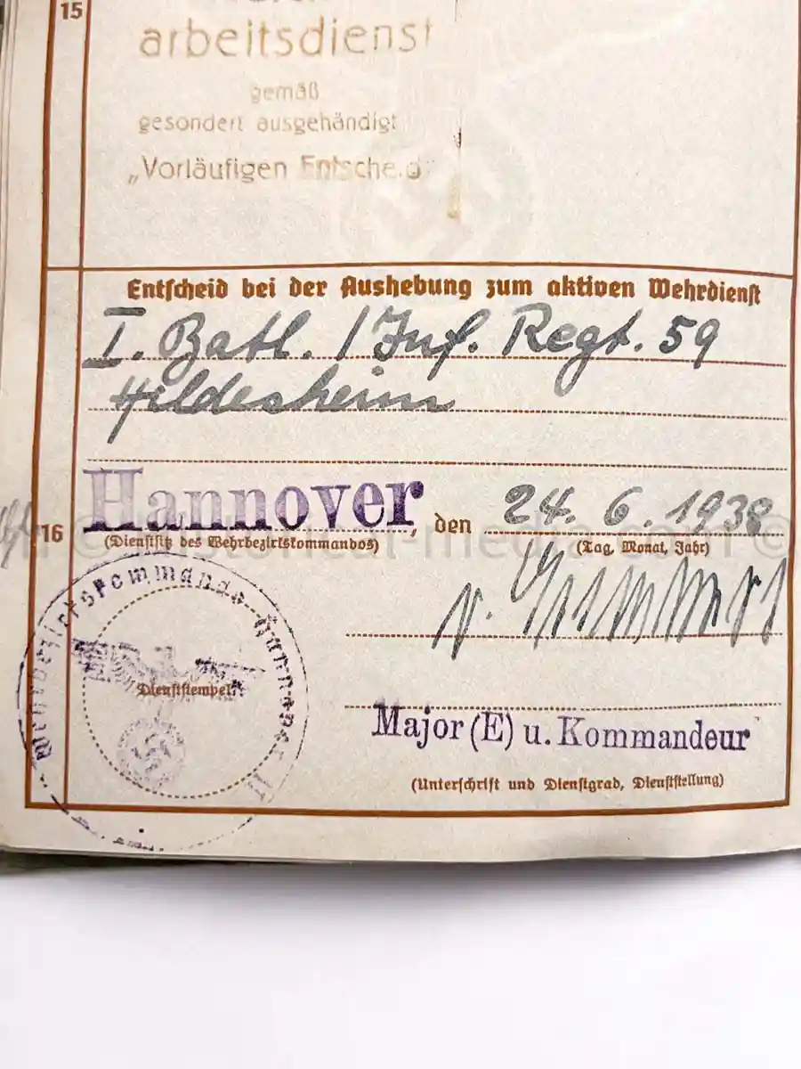 WEHRPASS - 19. INFANTERIE DIVISION - 20. PANZER DIVISION - POLAND, FRANCE, RUSSIA 