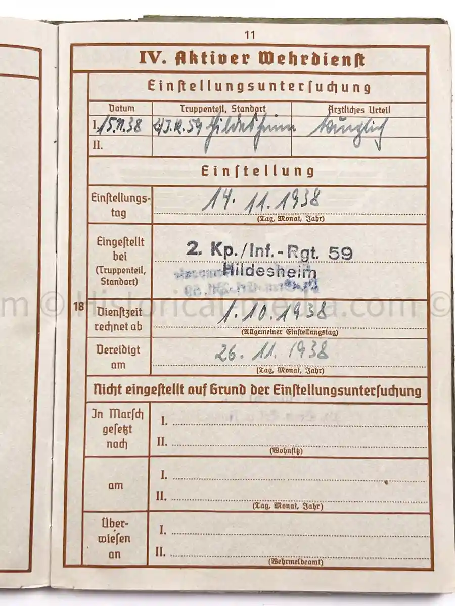 WEHRPASS - 19. INFANTERIE DIVISION - 20. PANZER DIVISION - POLAND, FRANCE, RUSSIA 