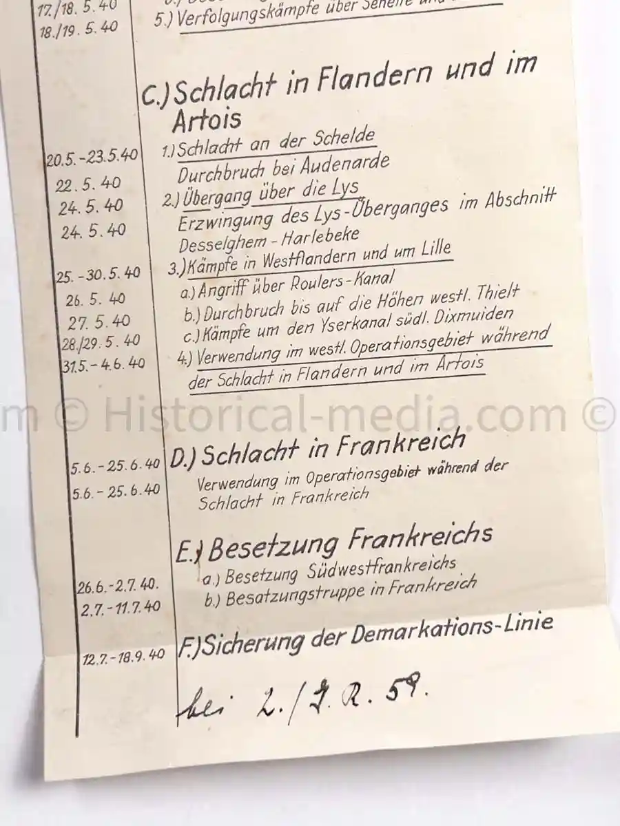 WEHRPASS - 19. INFANTERIE DIVISION - 20. PANZER DIVISION - POLAND, FRANCE, RUSSIA 