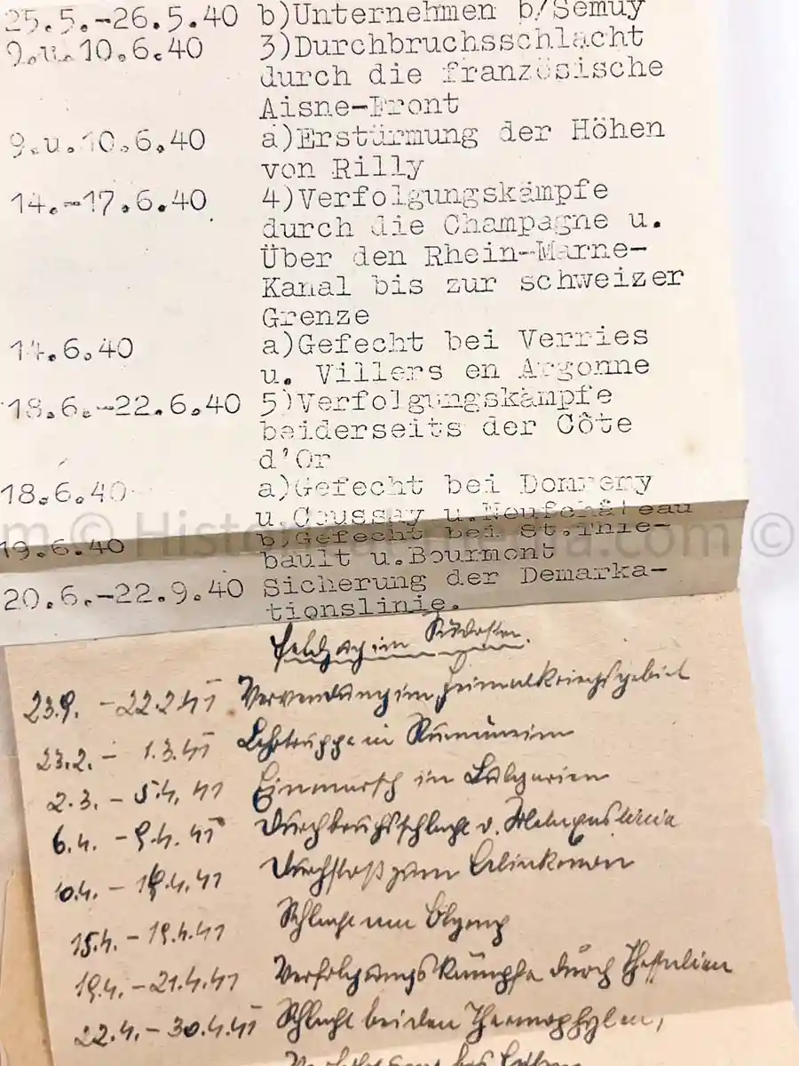 GEBIRGSJÄGER WEHRPASS - 10. INFANTERIE DIVISION - 5. GEBIRGS DIVISION - POLAND, FRANCE, BALKANS, GREECE, RUSSIA - WOLCHOW & LENINGRAD