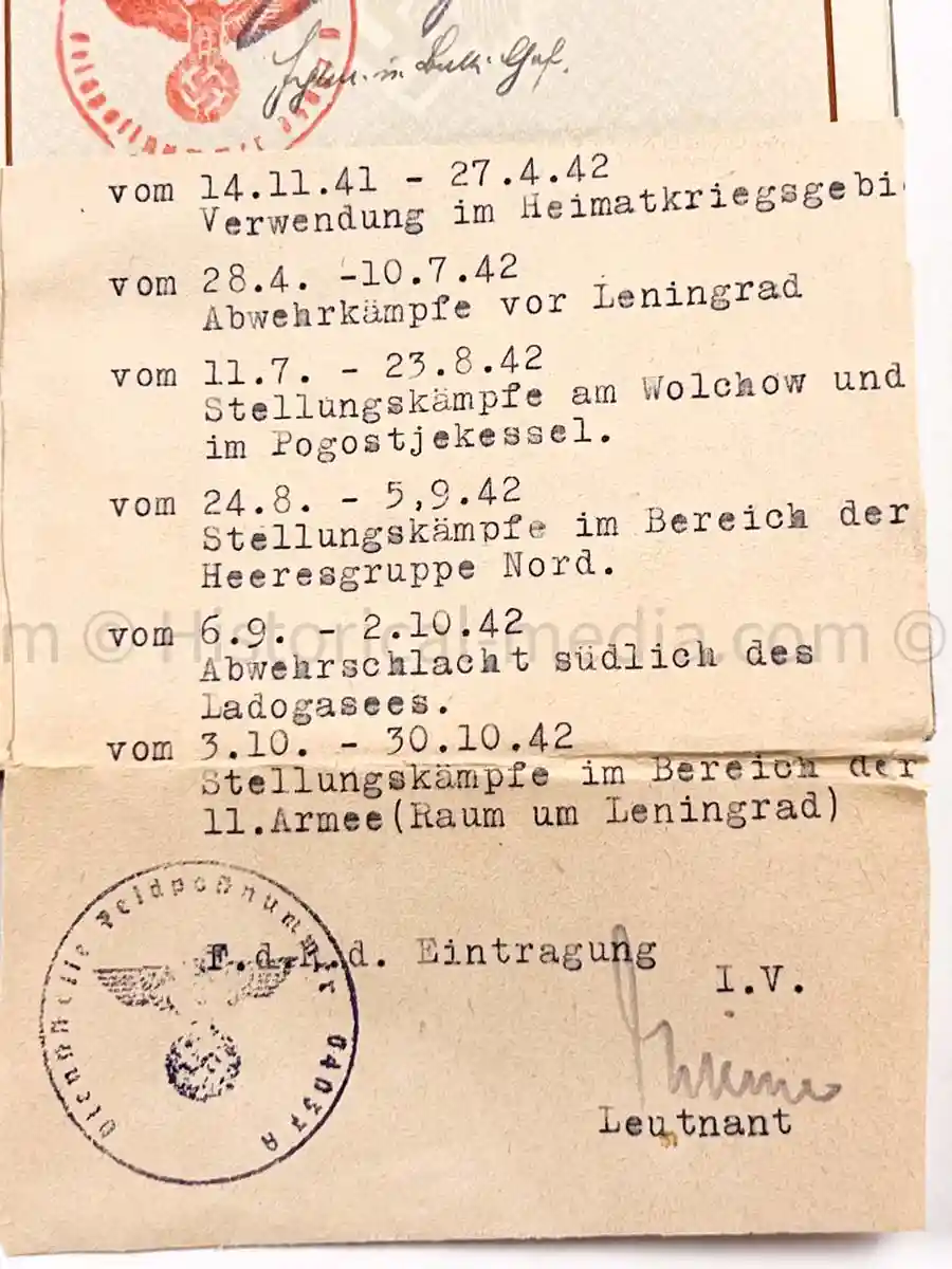GEBIRGSJÄGER WEHRPASS - 10. INFANTERIE DIVISION - 5. GEBIRGS DIVISION - POLAND, FRANCE, BALKANS, GREECE, RUSSIA - WOLCHOW & LENINGRAD