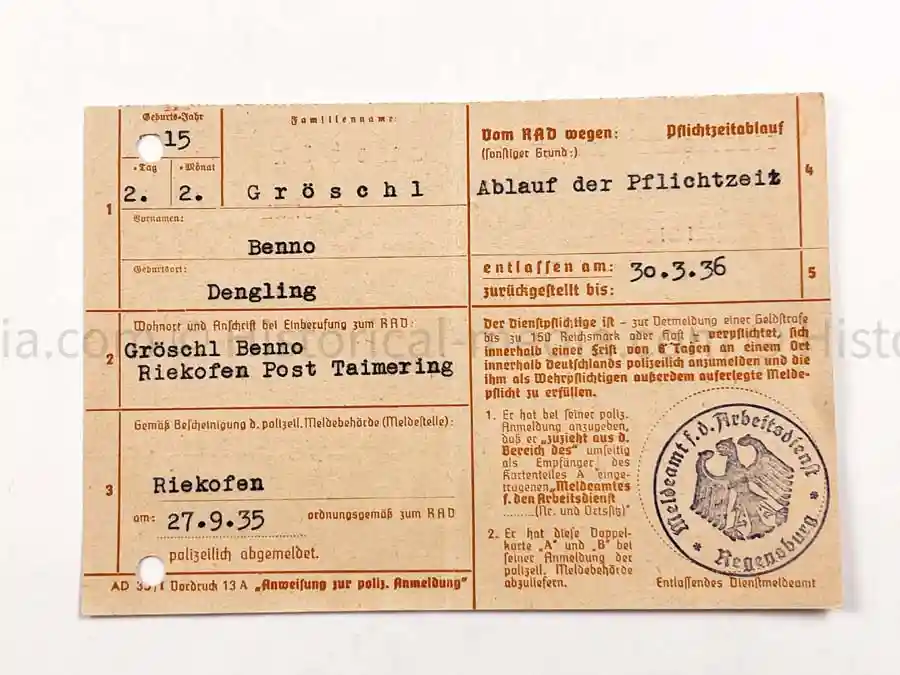 GEBIRGSJÄGER WEHRPASS - 10. INFANTERIE DIVISION - 5. GEBIRGS DIVISION - POLAND, FRANCE, BALKANS, GREECE, RUSSIA - WOLCHOW & LENINGRAD