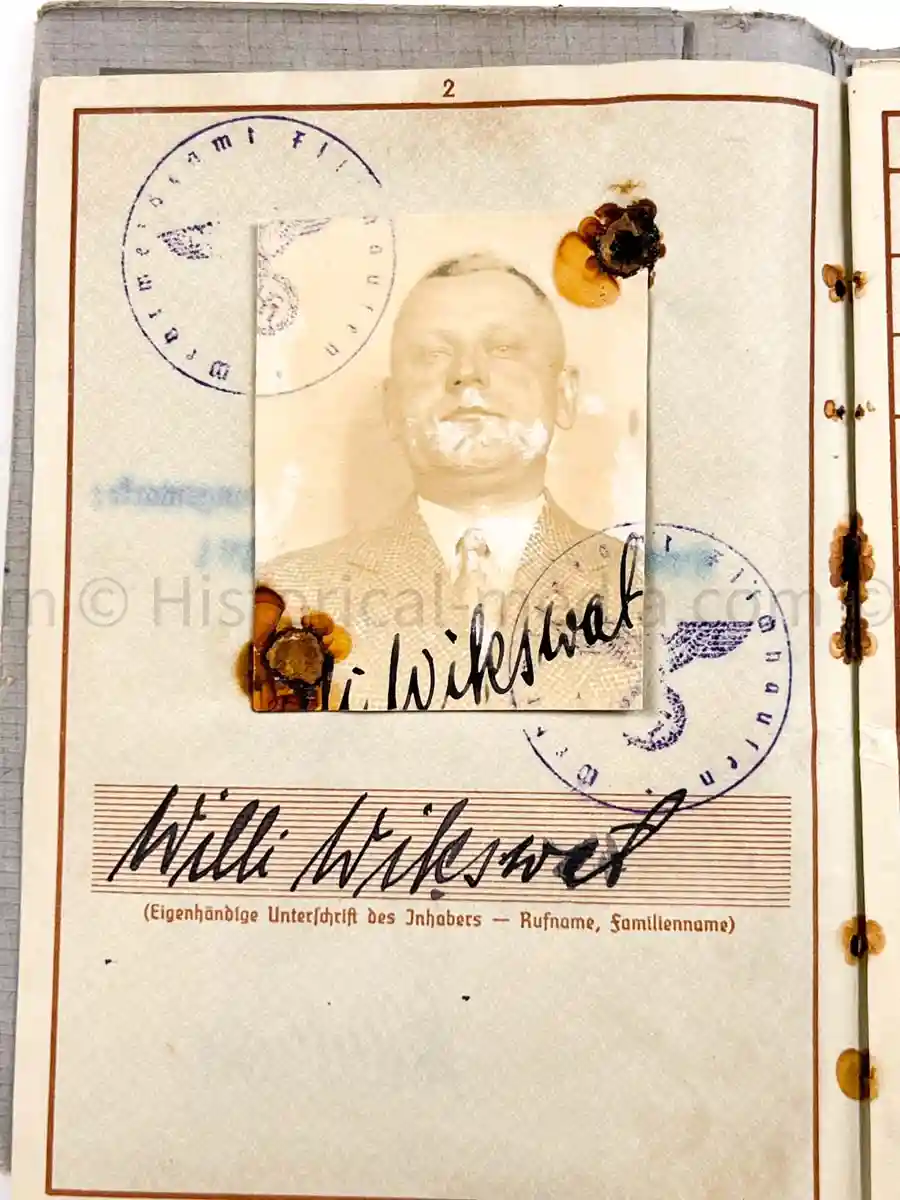 WEHRPASS - ARTILLERIE ABTEILUNG 526 (MOT.) - POLAND CAMPAIGN 