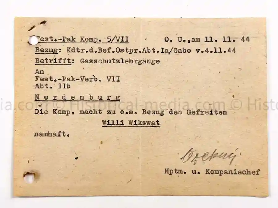 WEHRPASS - ARTILLERIE ABTEILUNG 526 (MOT.) - POLAND CAMPAIGN 
