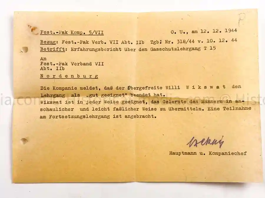 WEHRPASS - ARTILLERIE ABTEILUNG 526 (MOT.) - POLAND CAMPAIGN 
