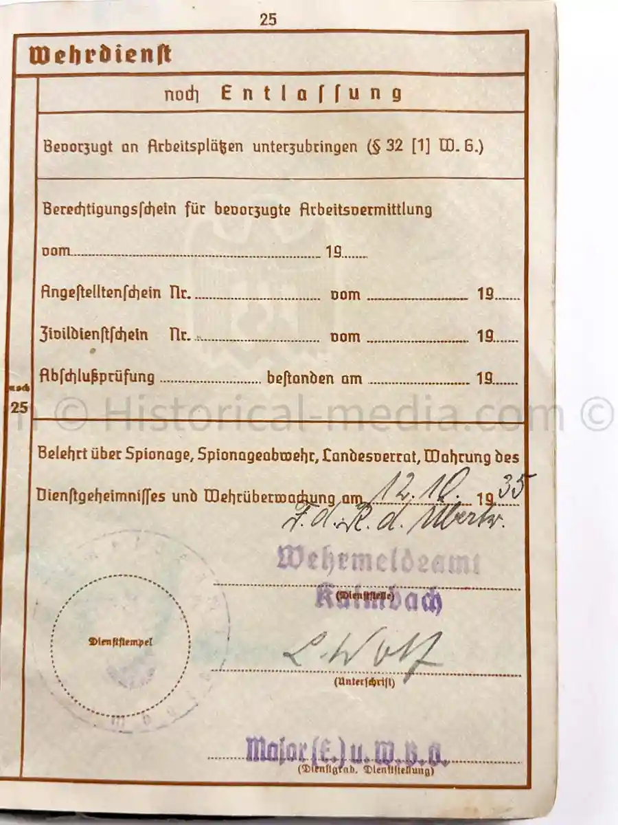 WEHRPASS - BICYCLE INFANTRY - 73. INFANTERIE DIVISION - RADFAHR SCHWADRON 323 - POLAND, FRANCE, RUSSIA