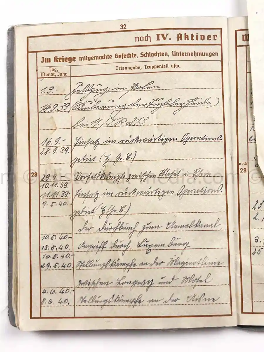 WEHRPASS - BICYCLE INFANTRY - 73. INFANTERIE DIVISION - RADFAHR SCHWADRON 323 - POLAND, FRANCE, RUSSIA