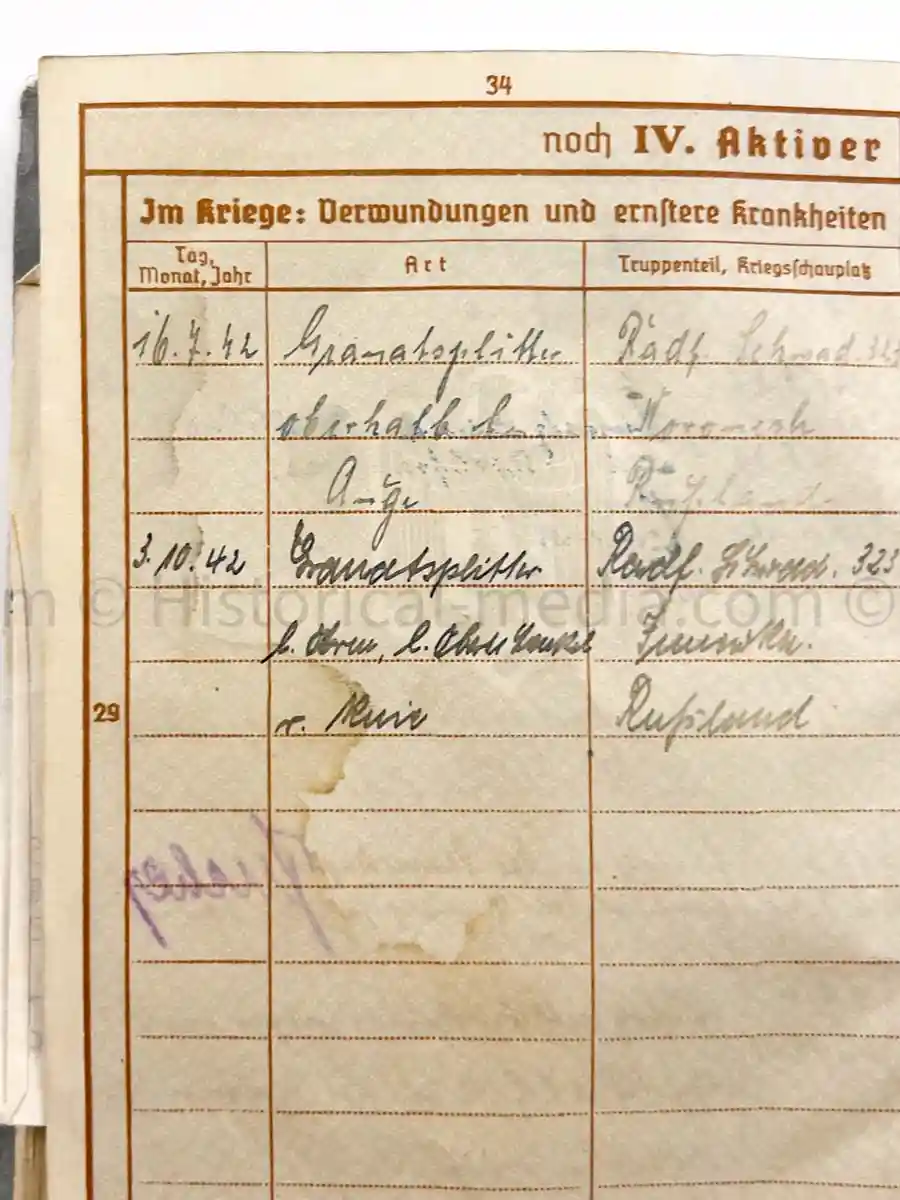 WEHRPASS - BICYCLE INFANTRY - 73. INFANTERIE DIVISION - RADFAHR SCHWADRON 323 - POLAND, FRANCE, RUSSIA