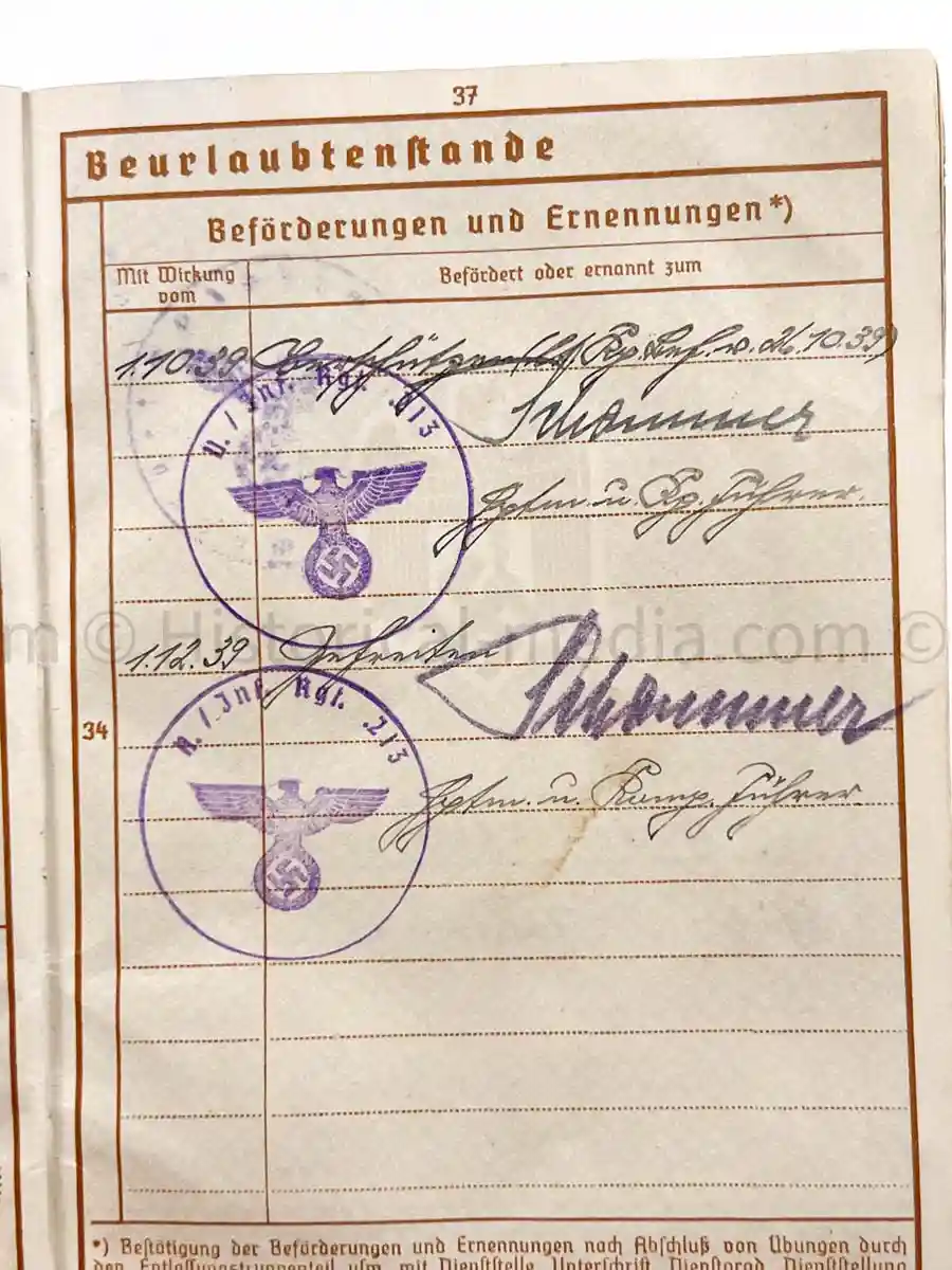 WEHRPASS - BICYCLE INFANTRY - 73. INFANTERIE DIVISION - RADFAHR SCHWADRON 323 - POLAND, FRANCE, RUSSIA