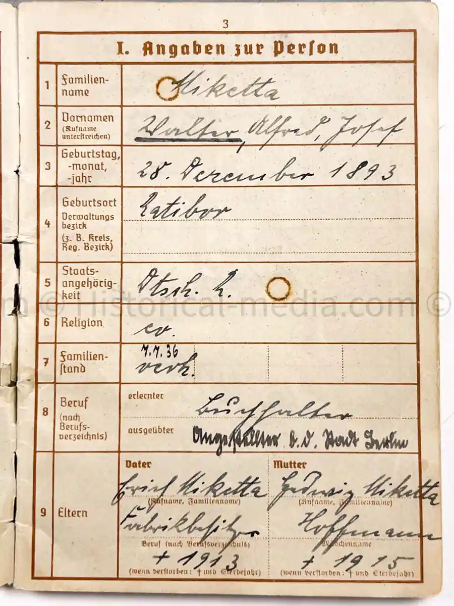 WEHRPASS - ZAHLMEISTER - 218. INFANTRY DIVISION - POLAND, FRANCE, RUSSIA, DENMARK - MANY AWARDS 