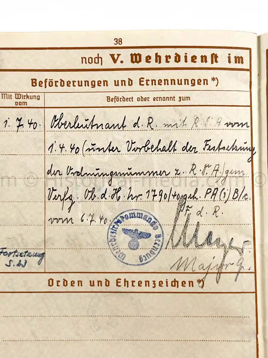 WEHRPASS - HAUPTMANN - 31. + 387. INFANTERIE DIVISION - EK1 - 8 AWARDS - KIA 1943 