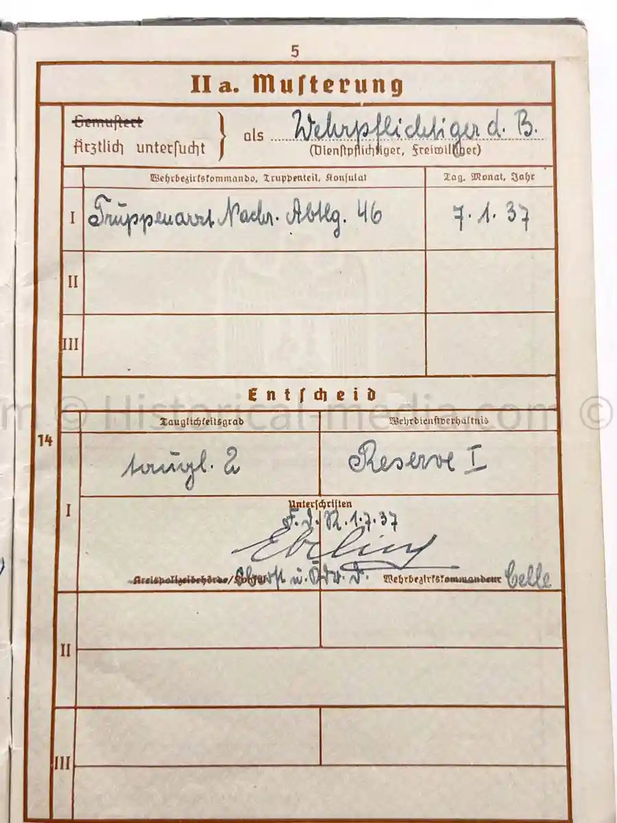 WEHRPASS - 13. PANZER DIVISION - HEERESJUSTIZOBERINSPEKTOR - KUBANSCHILD 
