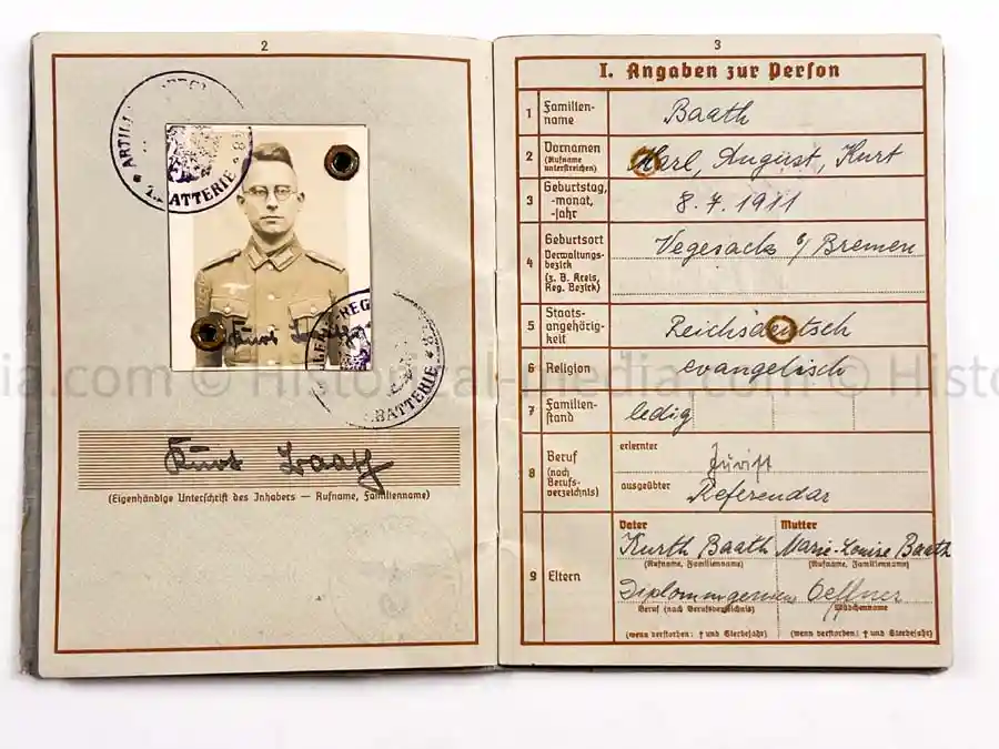 WEHRPASS - OBERLEUTNANT - 12. INFANTERIE DIVISION - KIA WARSAW 1939