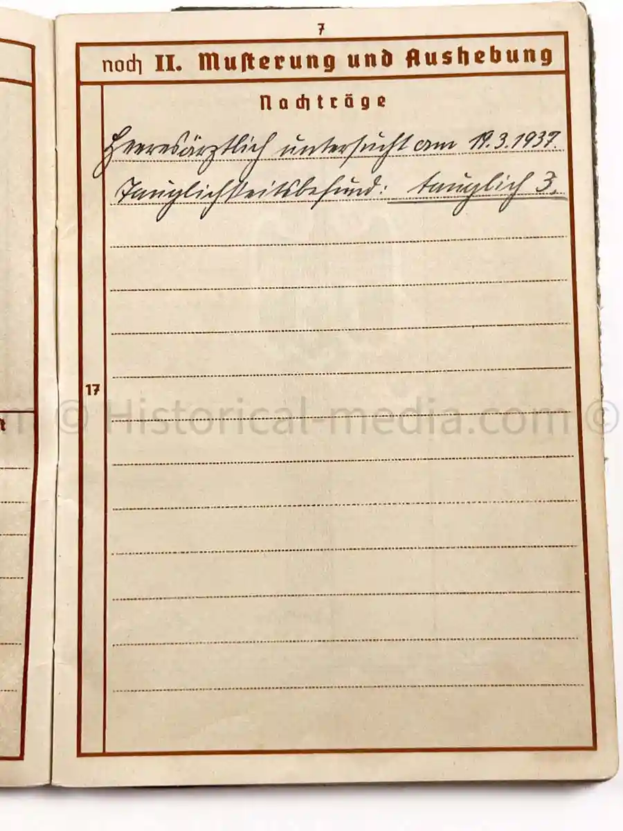 WEHRPASS - 28. INFANTERIE DIVISION - POLAND, FRANCE & RUSSIA 
