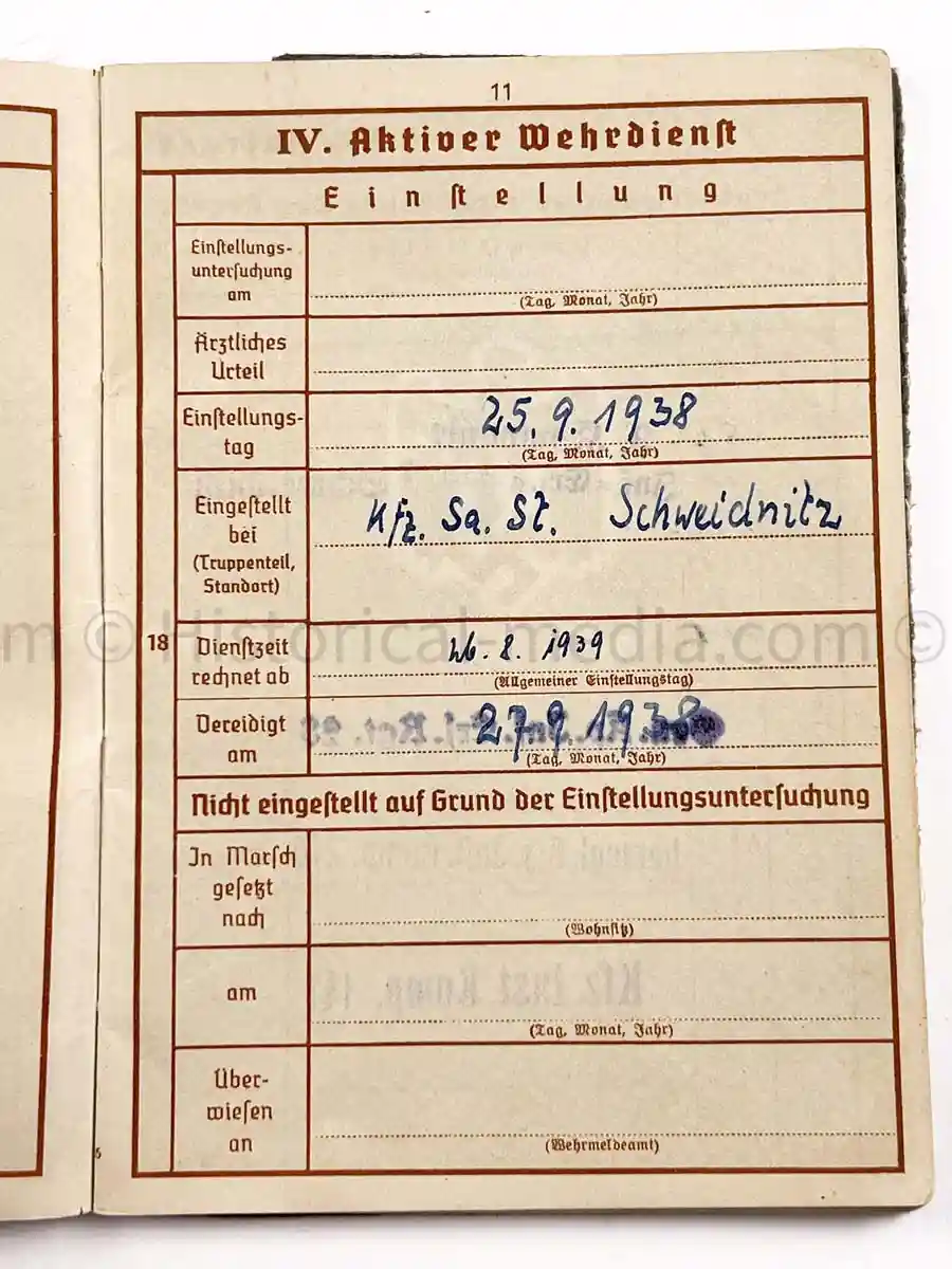 WEHRPASS - 28. INFANTERIE DIVISION - POLAND, FRANCE & RUSSIA 
