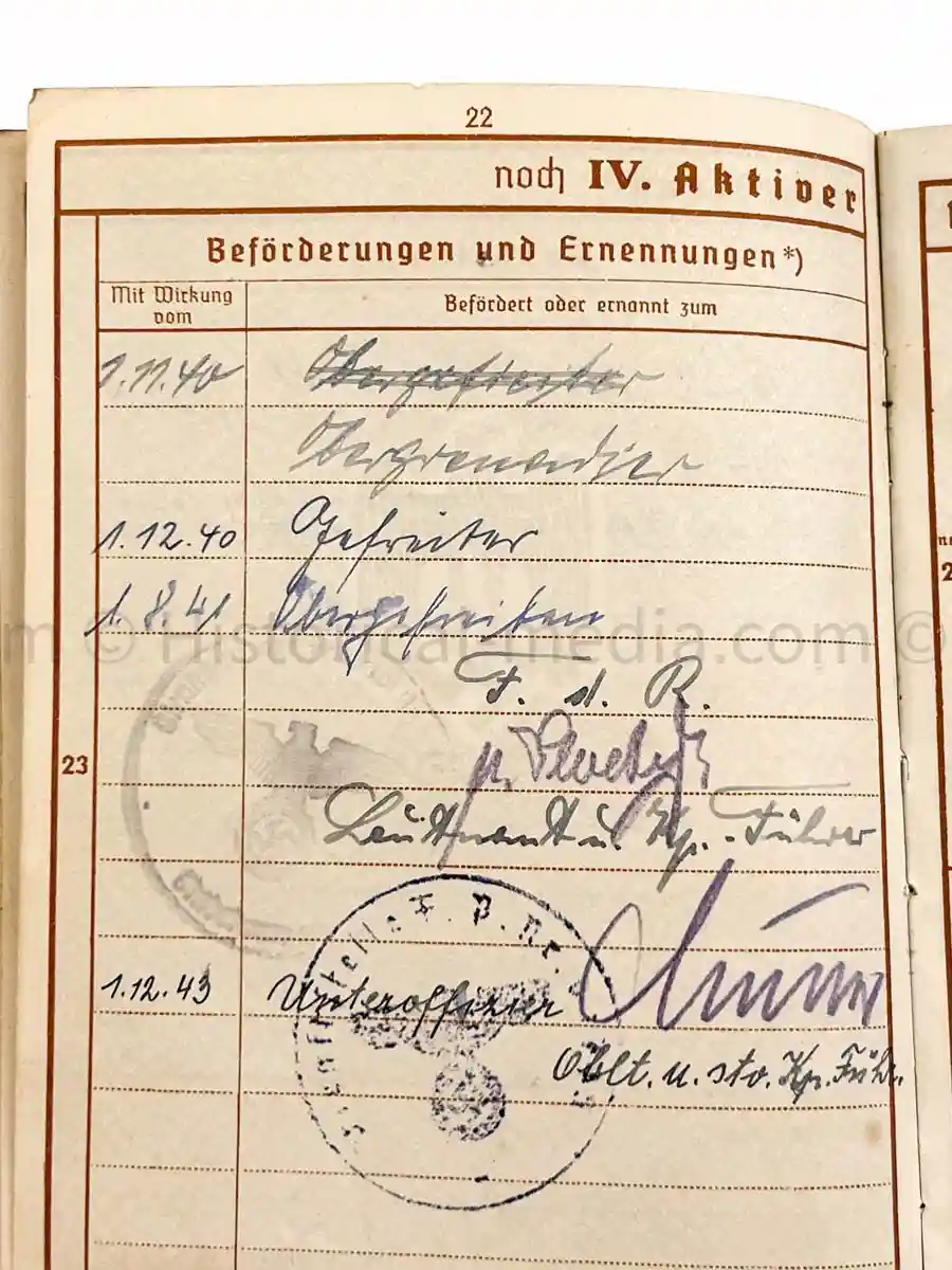 WEHRPASS - 28. INFANTERIE DIVISION - POLAND, FRANCE & RUSSIA 