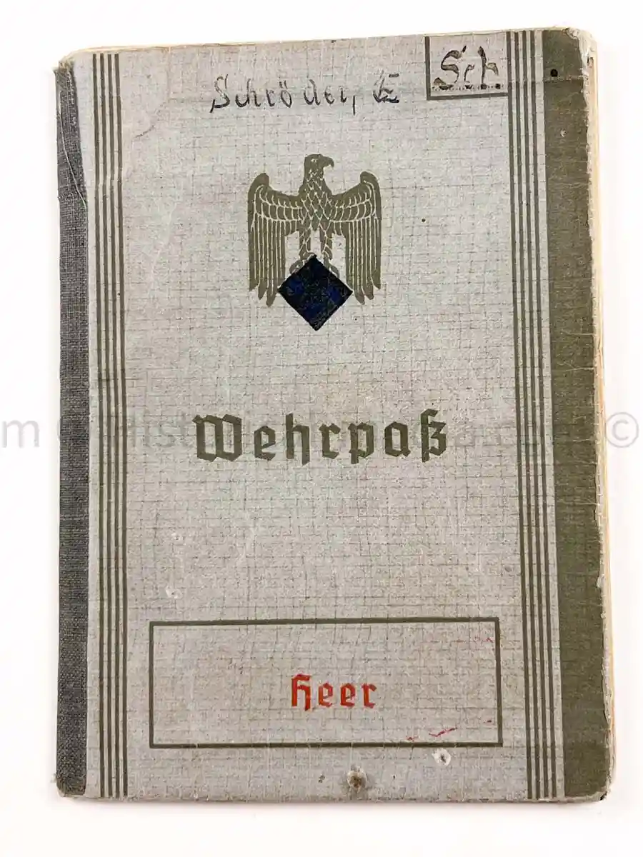 WEHRPASS - 1. LEICHTE DIVISION - PANZER REGIMENT 11 - STABSSCHIRRMEISTER - POLAND 1939 