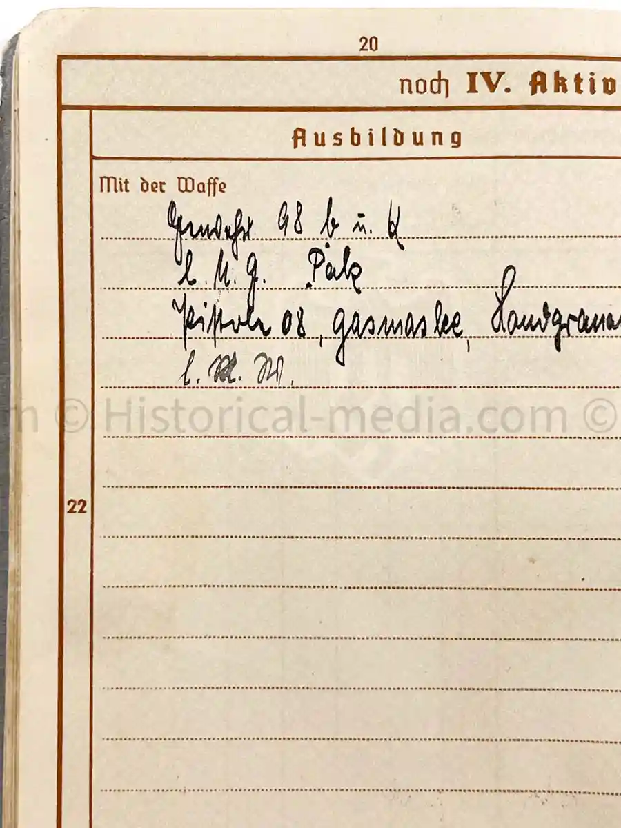 WEHRPASS - 1. LEICHTE DIVISION - PANZER REGIMENT 11 - STABSSCHIRRMEISTER - POLAND 1939 