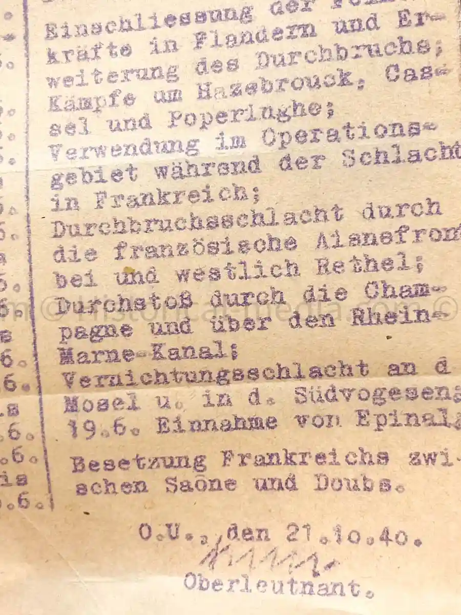 WEHRPASS - 1. LEICHTE DIVISION - PANZER REGIMENT 11 - STABSSCHIRRMEISTER - POLAND 1939 