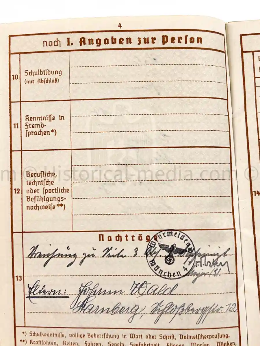WEHRPASS - 27. INFANTERIE DIVISION - AUSTRIAN ANSHLUSS, POLAND 1939, FRANCE, RUSSIA 