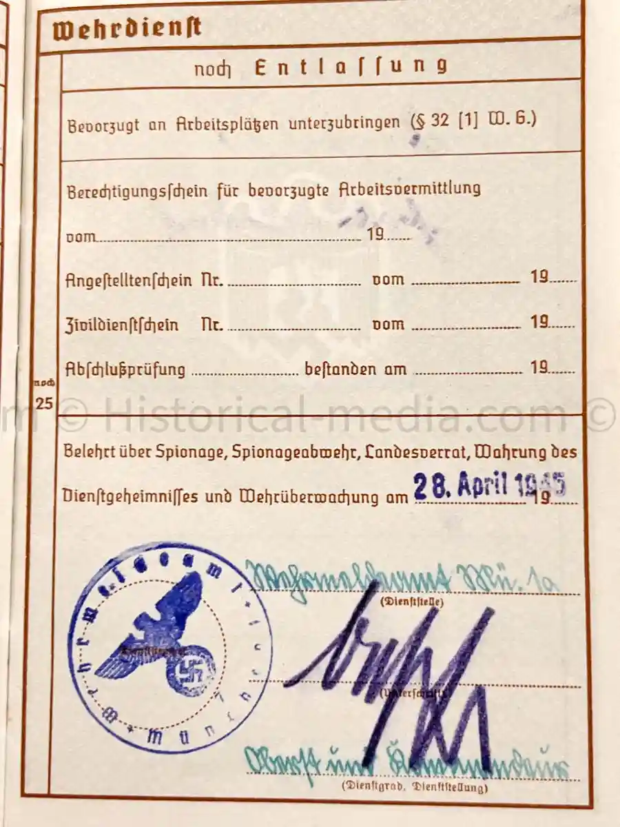 WEHRPASS - 27. INFANTERIE DIVISION - AUSTRIAN ANSHLUSS, POLAND 1939, FRANCE, RUSSIA 