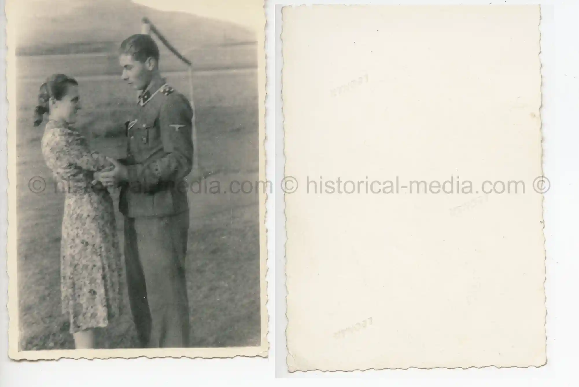 WAFFEN-SS PHOTO - WIKING SOLDIER & GIRLFRIEND