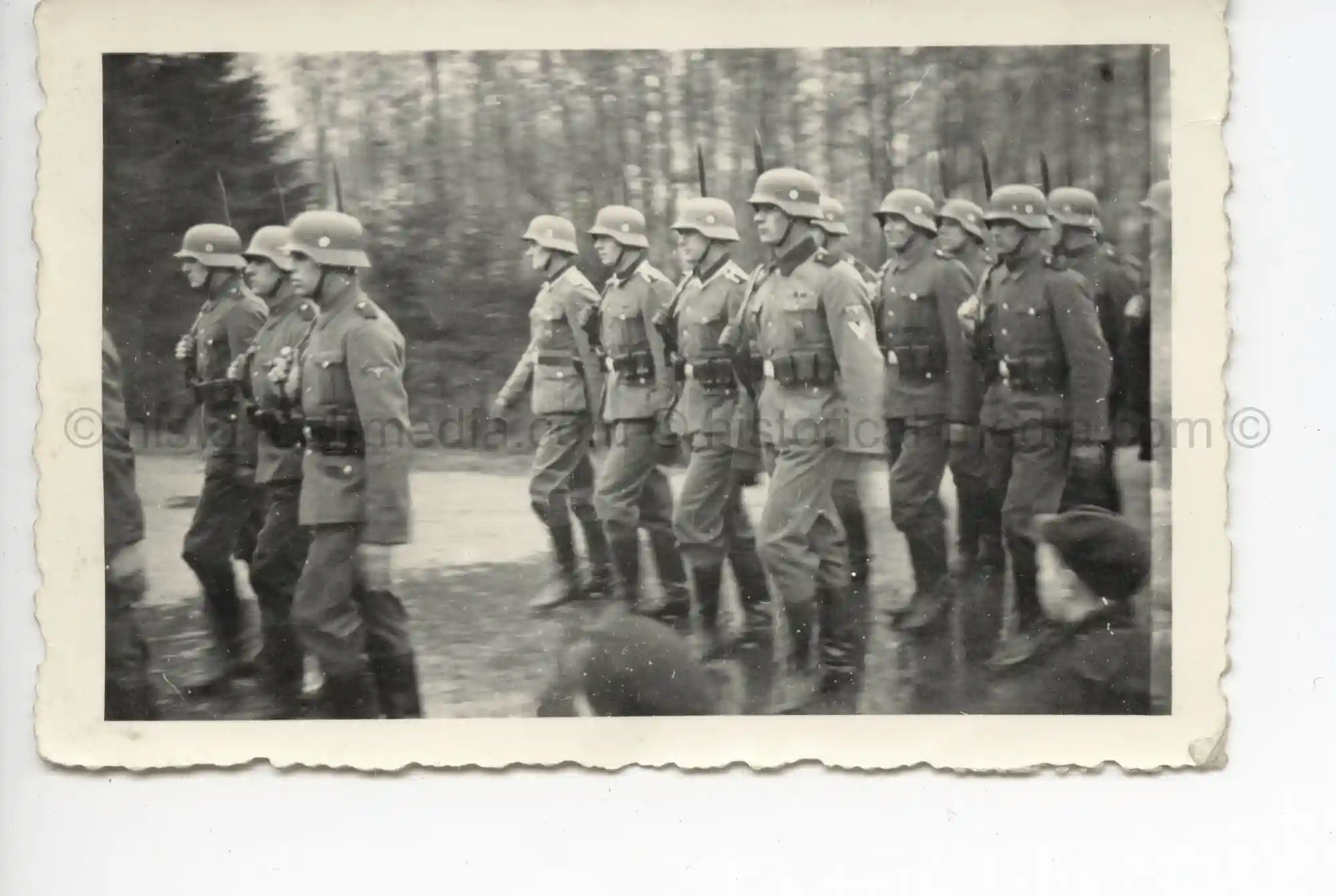 WAFFEN-SS PHOTO - WIKING SOLDIERS ON PARADE