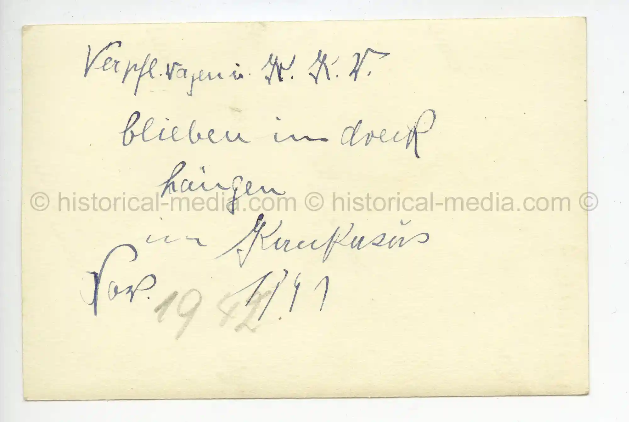 WAFFEN-SS PHOTO - WIKING VEHICLE BOGGED IN MUD + WIKING INSIGNIA (PRINT #2)