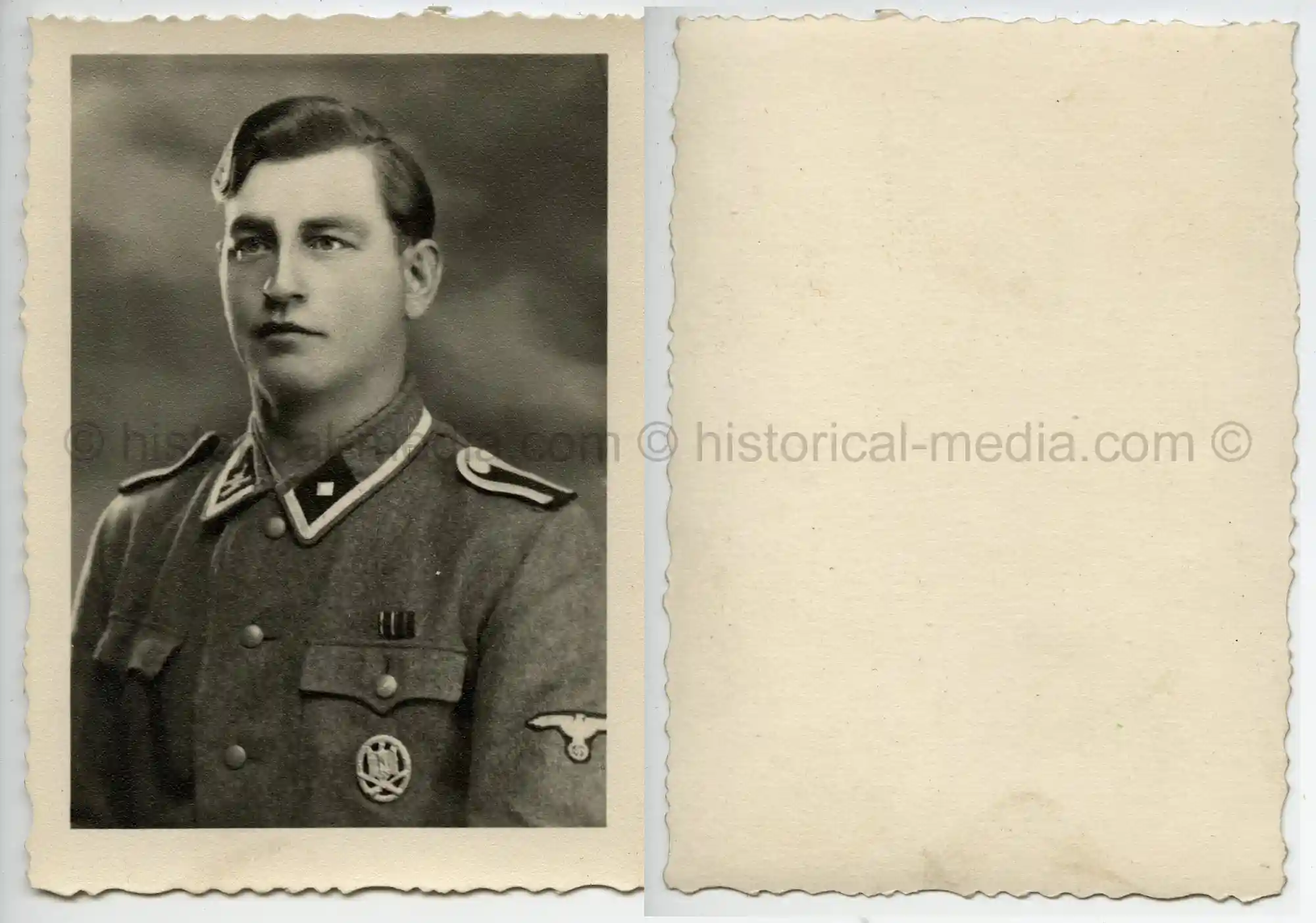 WAFFEN-SS STUDIO PORTRAIT PHOTO - SS WIKING - STURMABZEICHEN