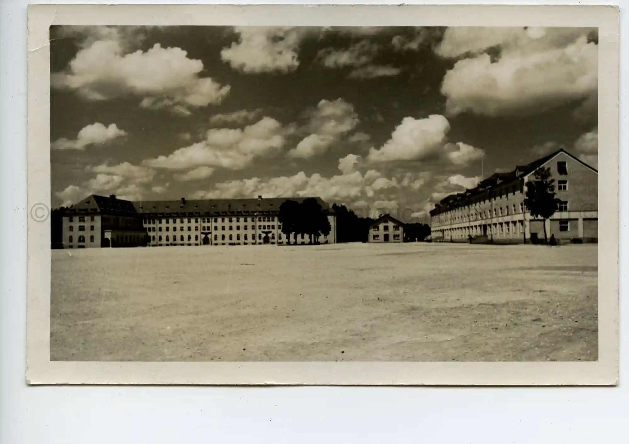 WAFFEN-SS POSTCARD PHOTO - DACHAU SS BARRACKS
