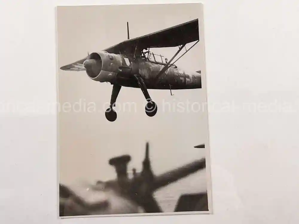 ORIGINAL PRESS PHOTO - HE 121 AIRCRAFT IN FLIGHT