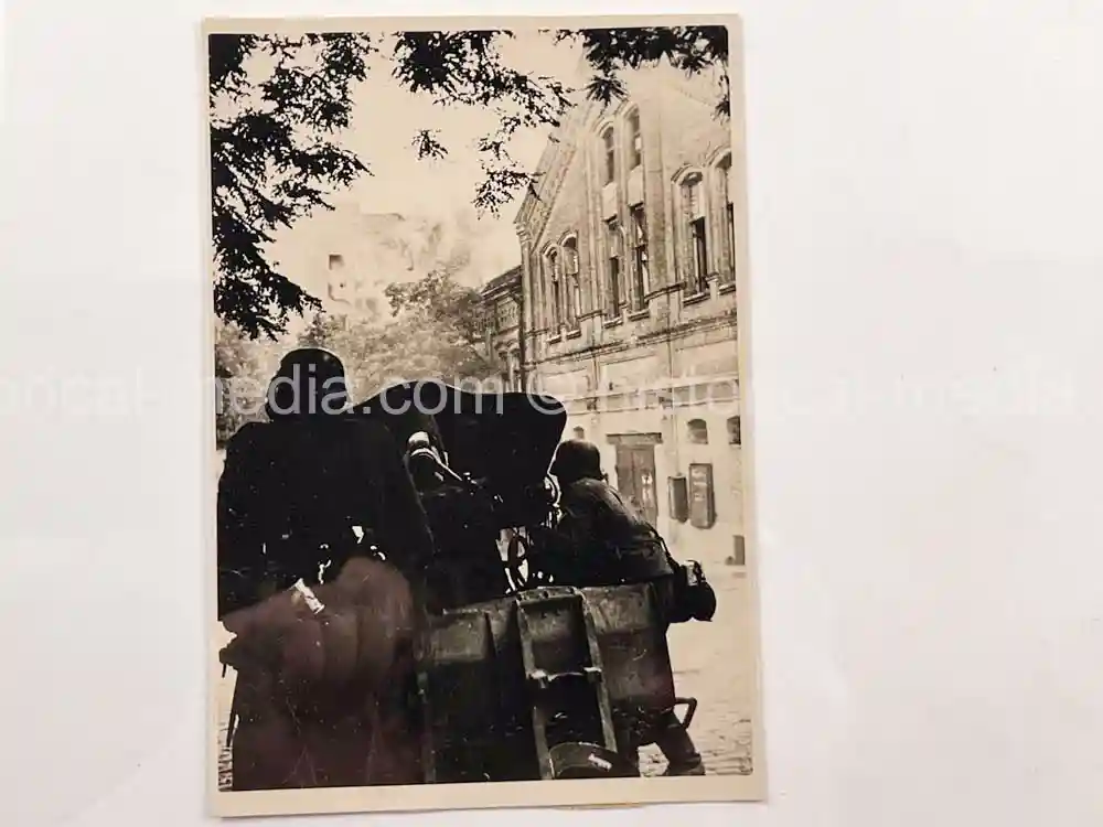 ORIGINAL PRESS PHOTO - STREET BATTLE IN ROSTOW - 1942