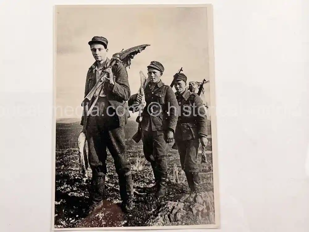 ORIGINAL PRESS PHOTO - FINNISH SOLDIERS IN LAPPLAND- 1941