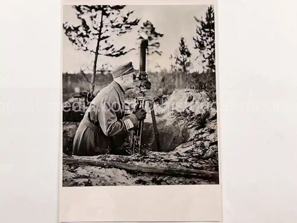 ORIGINAL PRESS PHOTO - FINNISH GENERAL WALDEN IN THE FIELD - NOVEMEBER 1931