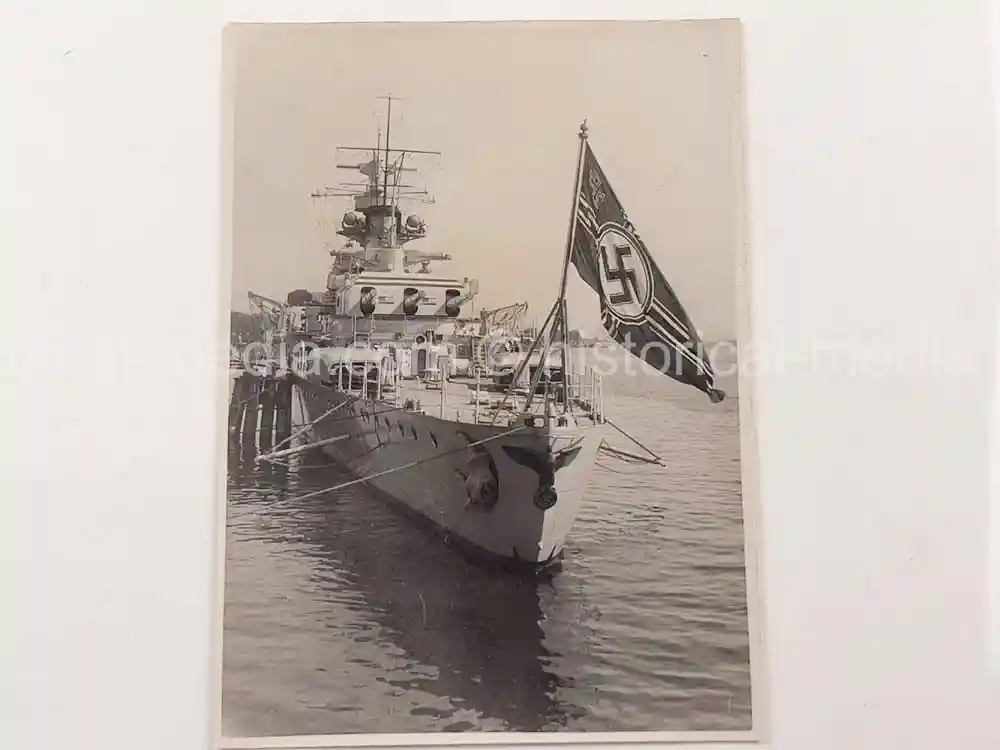 ORIGINAL PRESS PHOTO -  KRIEGSMARINE WARSHIP  - 1938