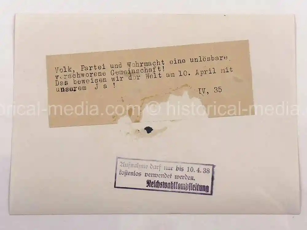 ORIGINAL PRESS PHOTO -  GERMAN SOLDIER PARADE AUSTRIAN ANSCHLUSS 1938