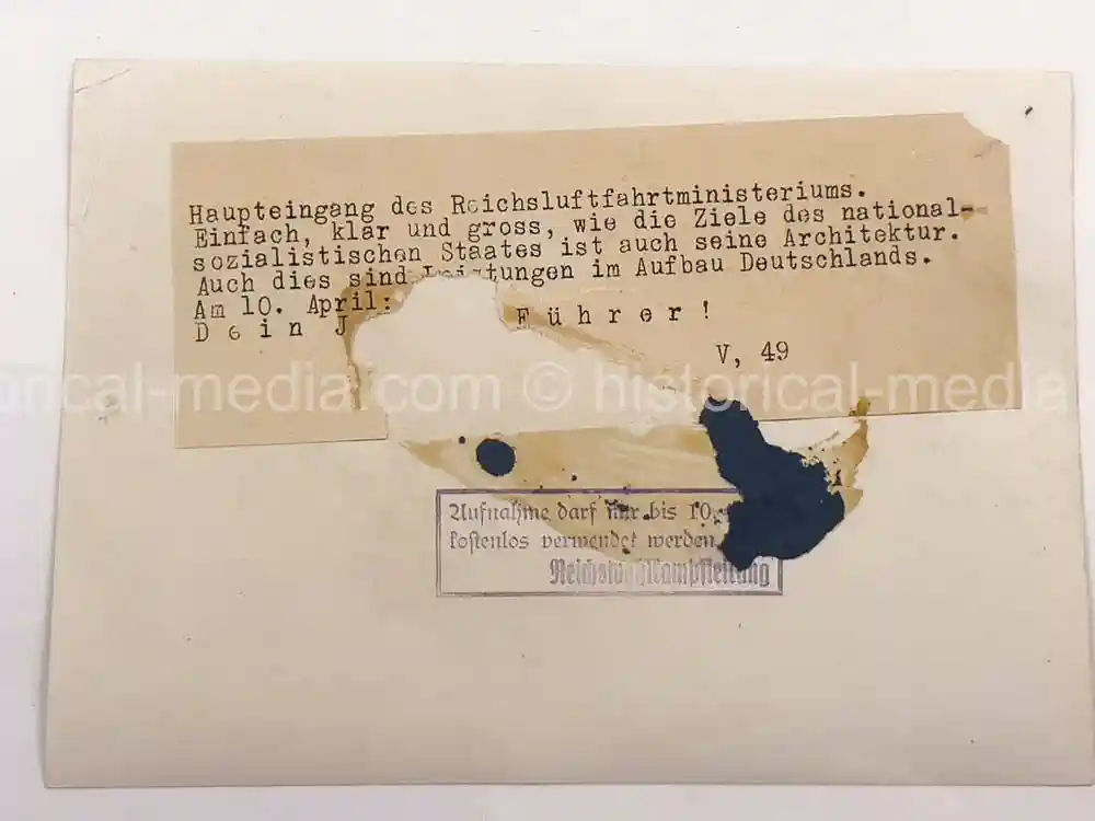 ORIGINAL PRESS PHOTO -  REICHSLUFTFAHRTMINISTERIUM