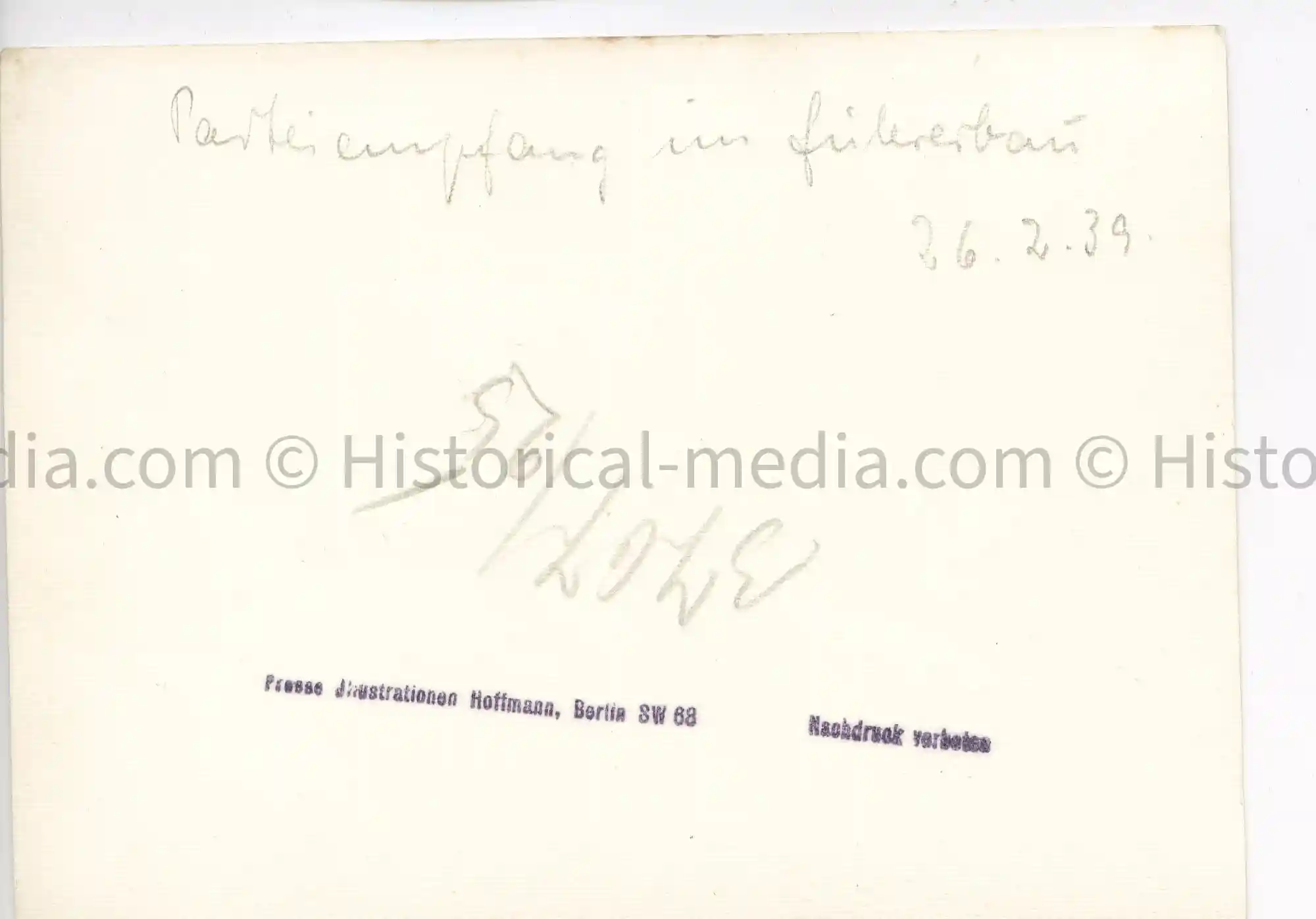 ORIGINAL PHOTO ADOLF HITLER & HESS  AT FÜHRERBAU MUNICH- HOFFMANN STUDIO