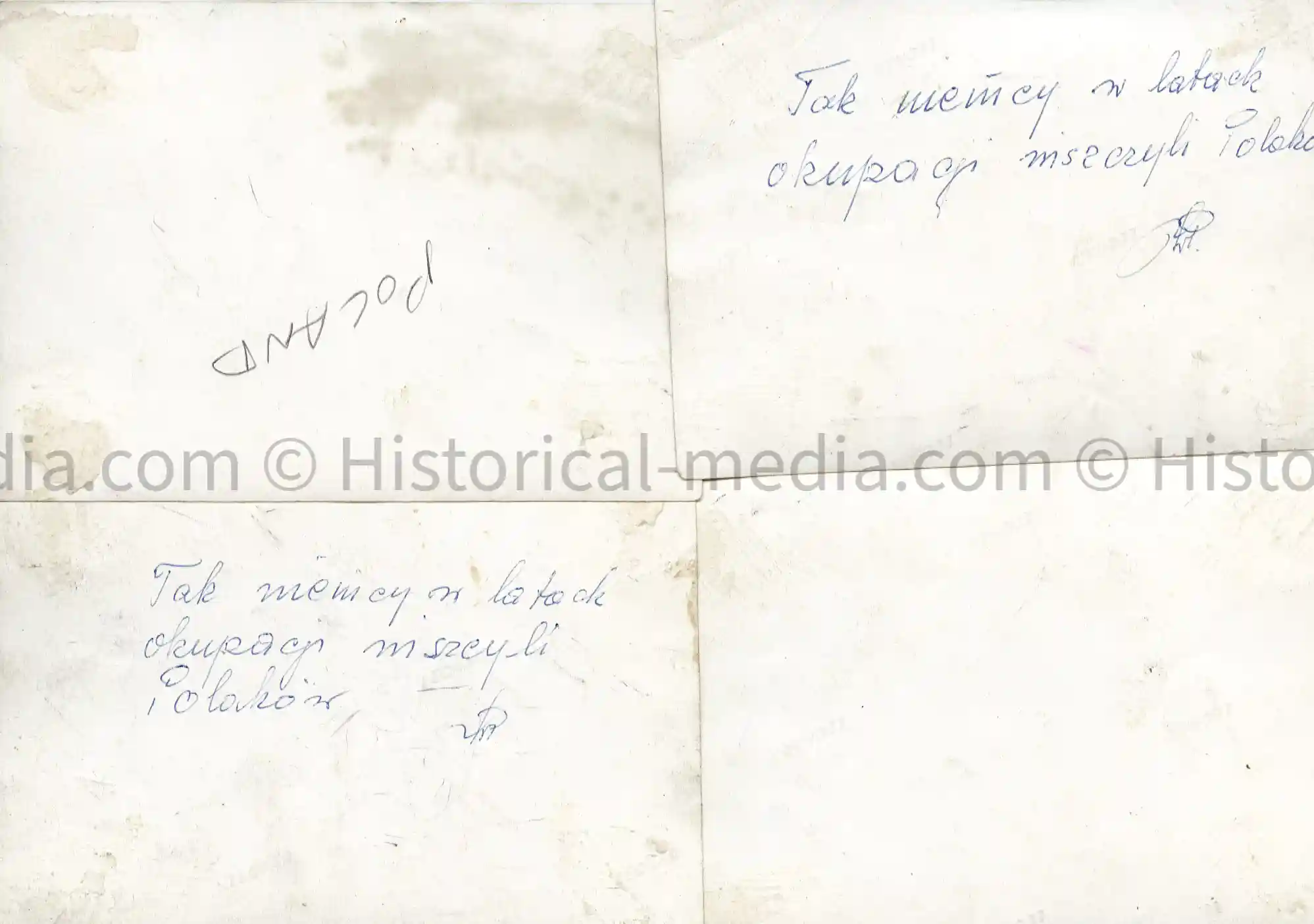 WWII GERMAN PHOTO - 4X PHOTOS OF ATROCITIES IN POLAND