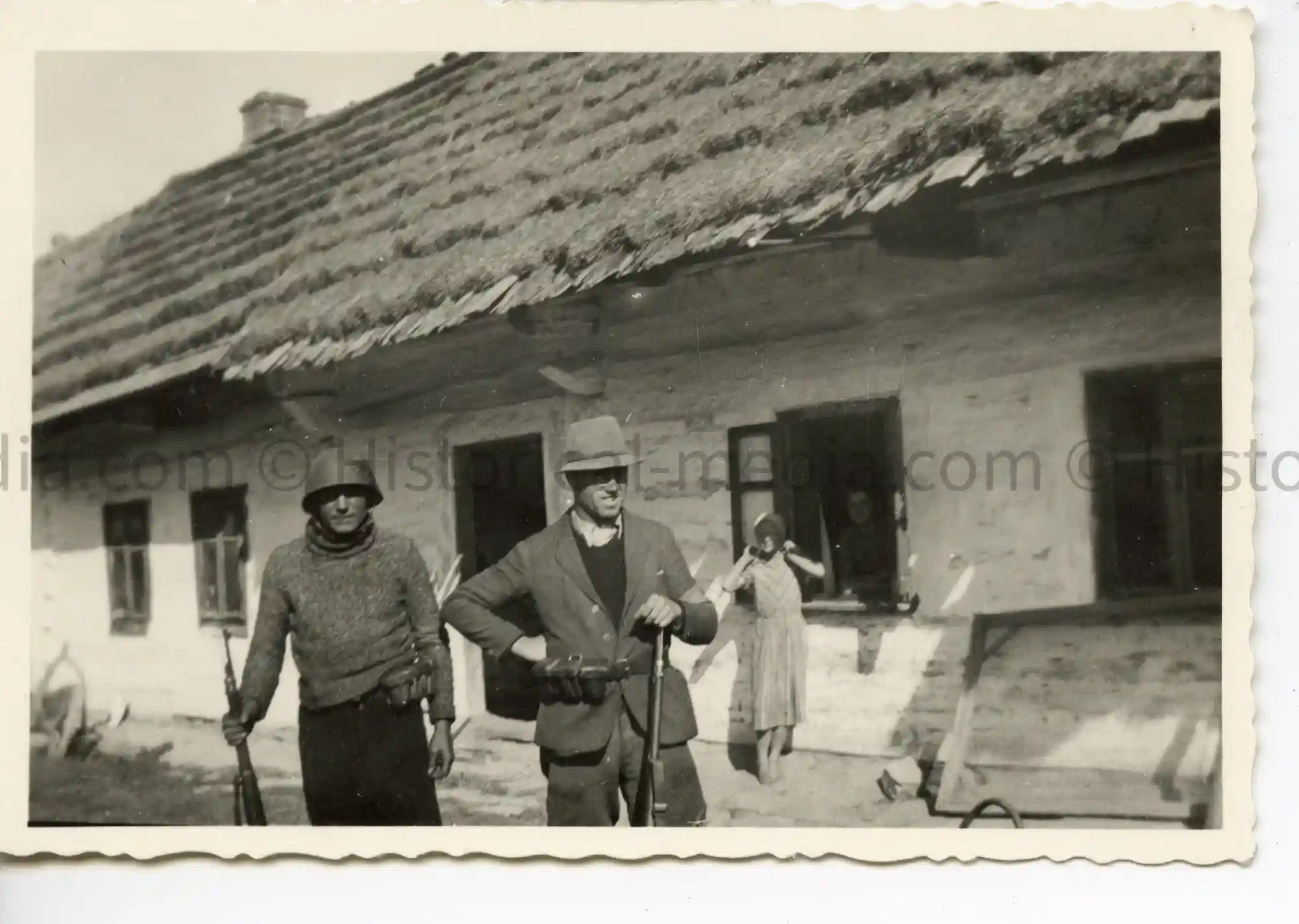 WWII GERMAN PHOTO POLISH VOLUNTEERS ASSISTING WEHRMACHT 1939
