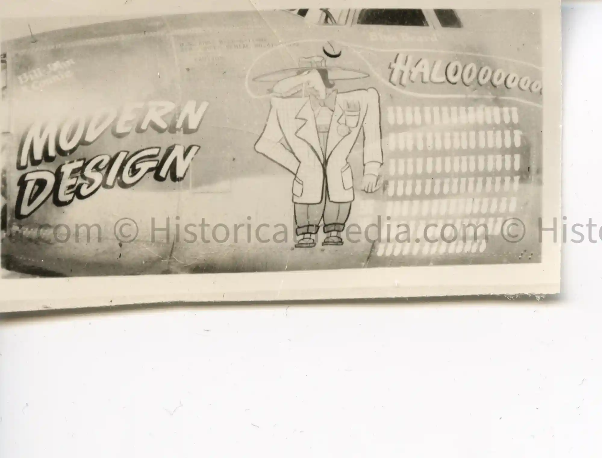 US WWII AIR CORPS NOSE ART PHOTO - MODERN DESIGN