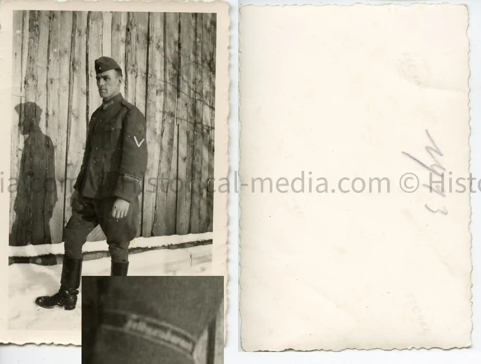 US AIR CORPS NOSE ARTFELDGENDARMERIE CUFFTITLE IN WEAR
