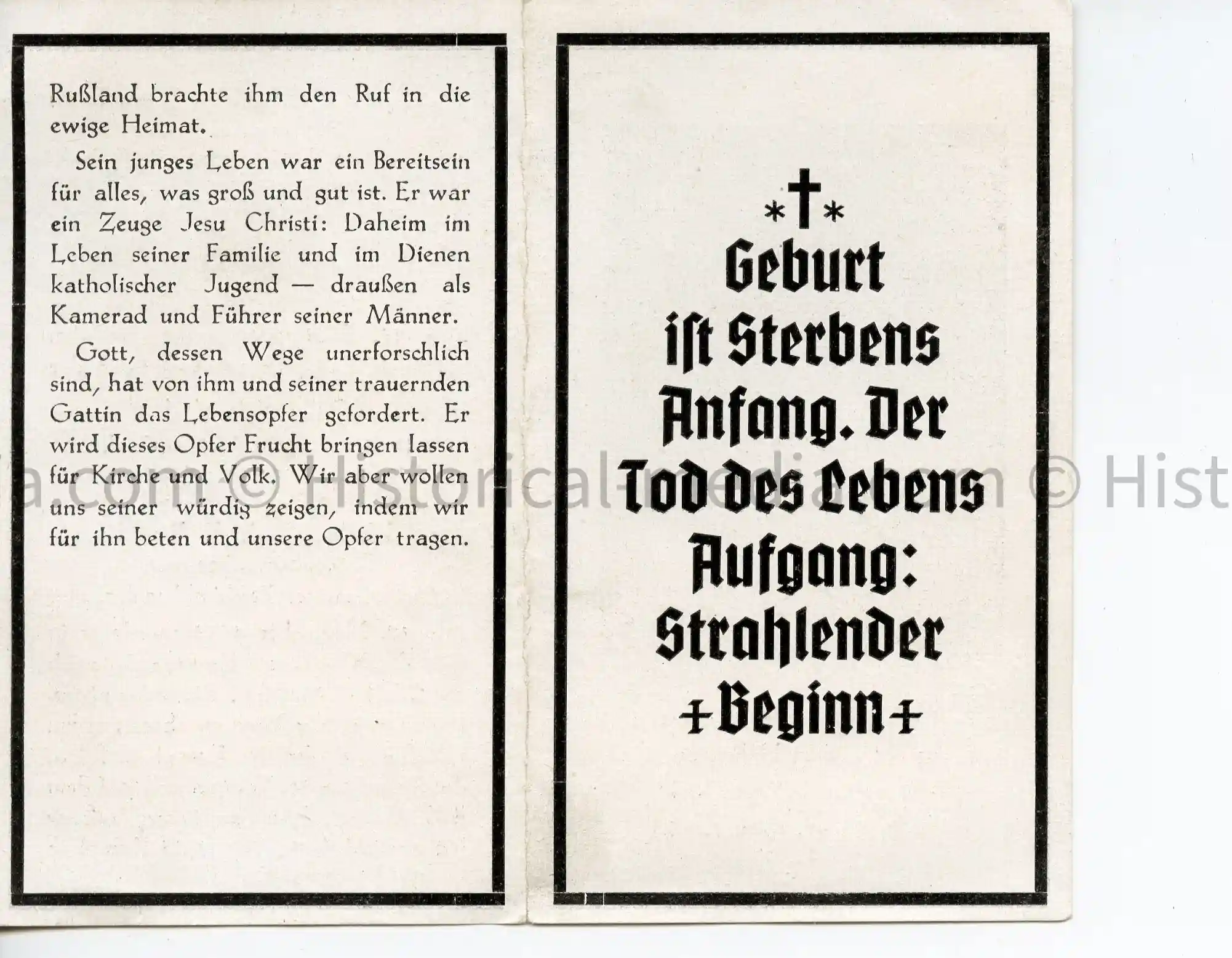 DEATH NOTICE - KRADSCHÜTZEN - HANS MERHEIM - PAB, EK2 - KIA 1942 CHARKOW