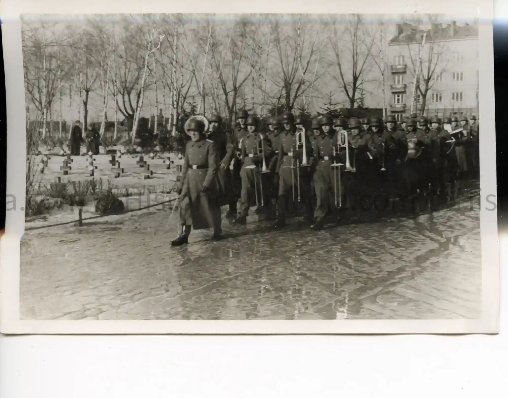 WWII GERMAN PHOTO WAFFEN-SS BAND GROUP PHOTO WWII GERMAN PHOTO WAFFEN-SS BAND GROUP PHOTO