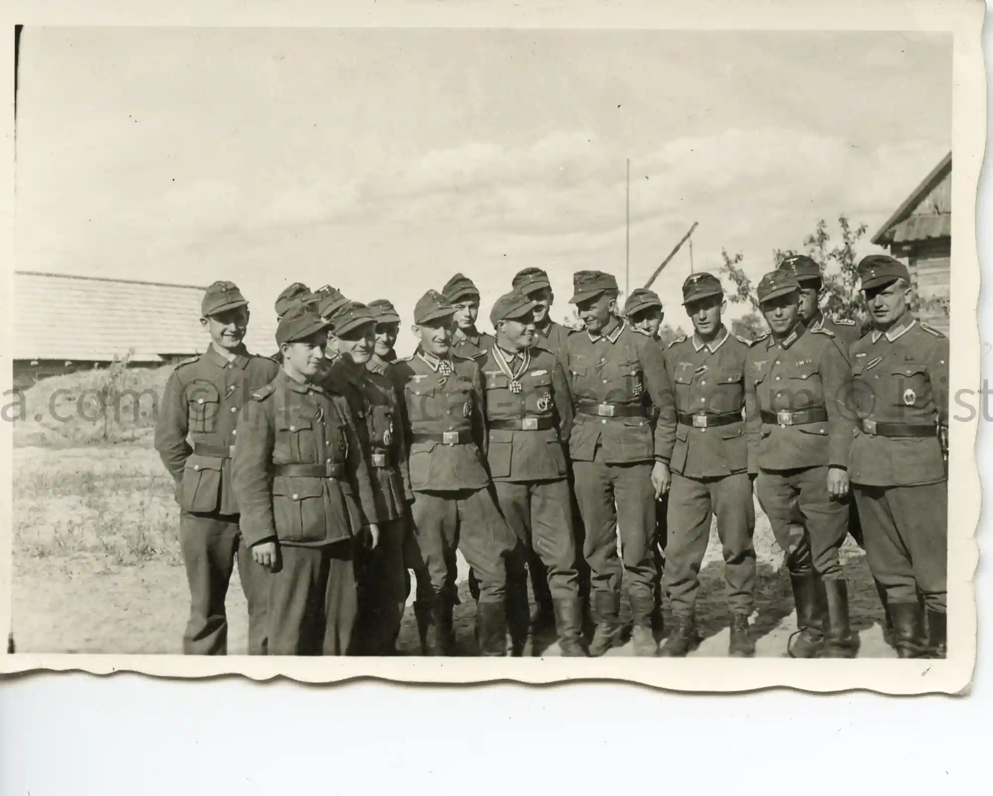 WWII GERMAN PHOTO KNIGHTS CROSS CEREMONY IN THE FIELD